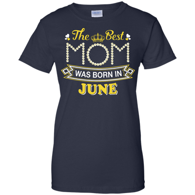 The Best Mom Was Born In June-T-Shirt & Hoodie-Women's T-Shirt-Navy