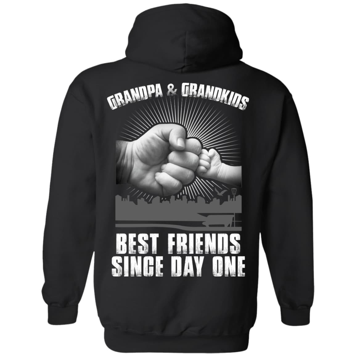 Grandpa And Grandkids Best Friends Single Day One-T-Shirt & Hoodie-Pullover Hoodie-Black