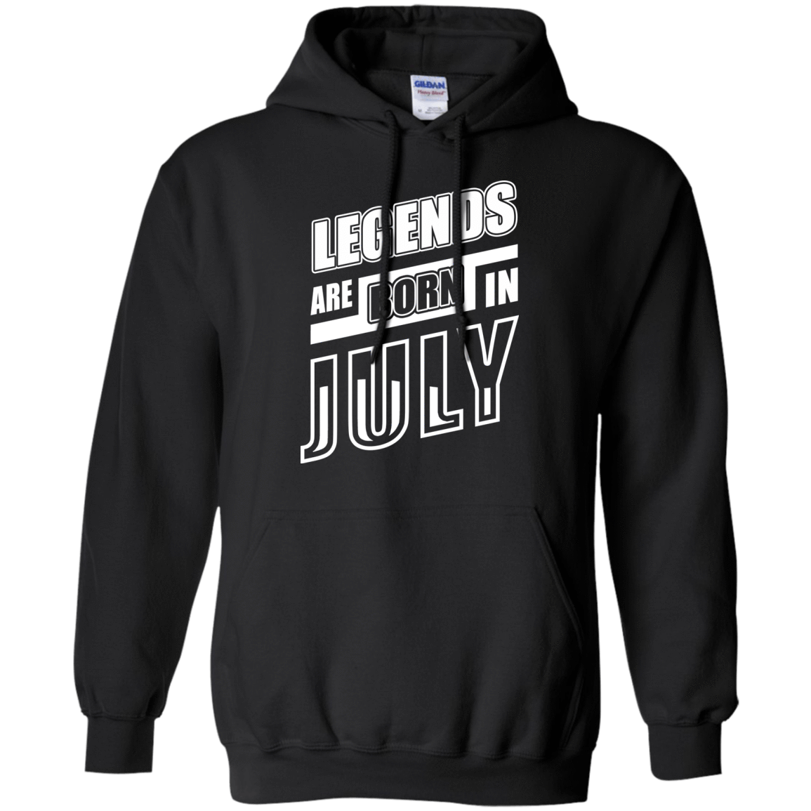 Legends are born in JULY-T-Shirt & Hoodie-Pullover Hoodie-Black