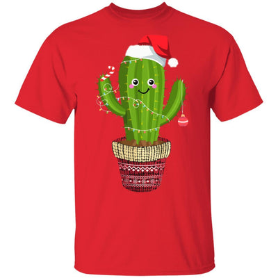 Cactus Christmas Tree Gift Santa Xmas Plant Lover-T-Shirt & Sweatshirt-Classic T-Shirt-Red