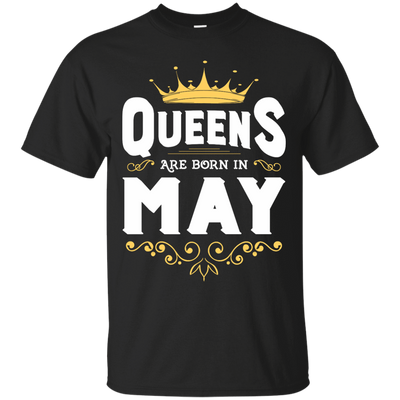 Queens Are Born In May-T-Shirt & Hoodie-Classic T-Shirt-Black