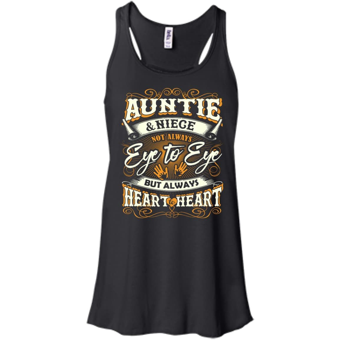 Auntie And Niece Not Always Eye To Eye-T-Shirt & Hoodie-Women's Flowy Racerback Tank-Black
