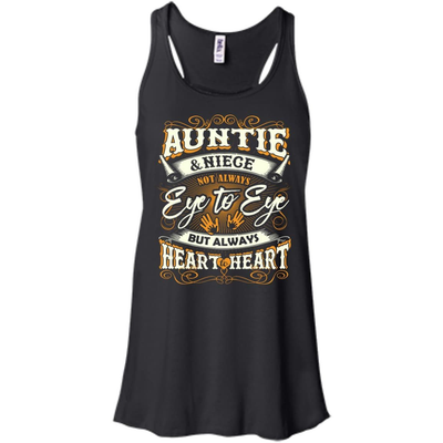 Auntie And Niece Not Always Eye To Eye-T-Shirt & Hoodie-Women's Flowy Racerback Tank-Black