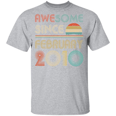 Awesome Since February 2010 Vintage 11th Birthday Gifts Youth-Youth Shirt-Youth T-Shirt-Sport Grey