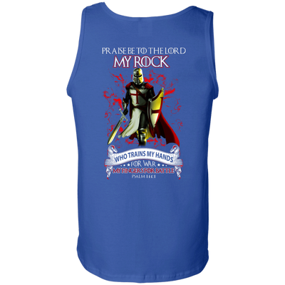 Praise The Lord My Rock Who Trains My Hands For War-T-Shirt & Hoodie-Unisex Tank-Royal