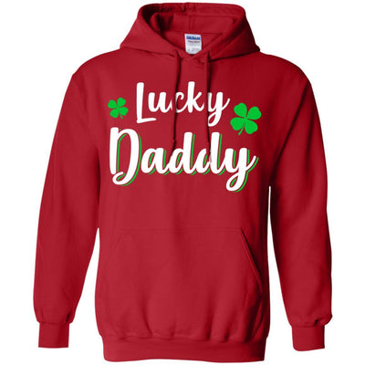 Luckiest Lucky Daddy St Patricks Day-T-Shirt & Hoodie-Pullover Hoodie-Red