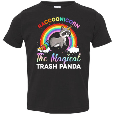 Racoonicorn Raccoon Unicorn Trash Panda For Kid Girls Youth-Youth Shirt-Toddler T-Shirt-Black