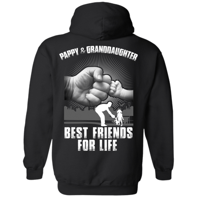 Pappy And Granddaughter Best Friends For Life-T-Shirt & Hoodie-Pullover Hoodie-Black