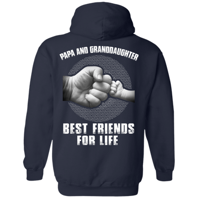 Papa And Granddaughter Best Friends For Life-T-Shirt & Hoodie-Pullover Hoodie-Navy