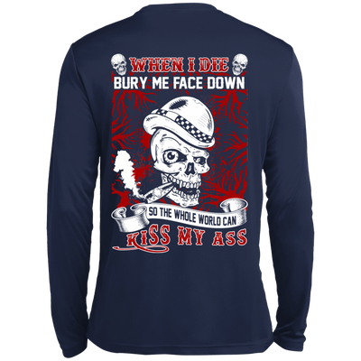 When I Die BURY ME FACE DOWN-T-Shirt & Hoodie-Long Sleeve T-Shirt-Navy
