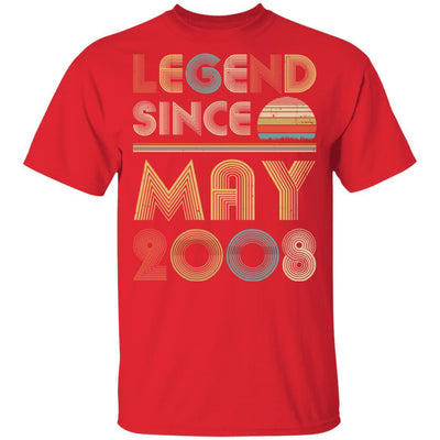 Legend Since May 2008 Vintage 13th Birthday Gifts Youth-Youth Shirt-Youth T-Shirt-Red