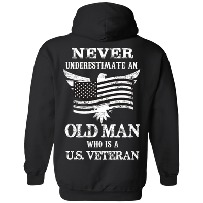 Never Undetimate US veteran-T-Shirt & Hoodie-Pullover Hoodie-Black