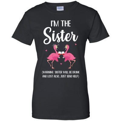 If I Lost Or Drunk Please Return To Sister Flamingo-T-Shirt & Tank Top-Women's T-Shirt-Black