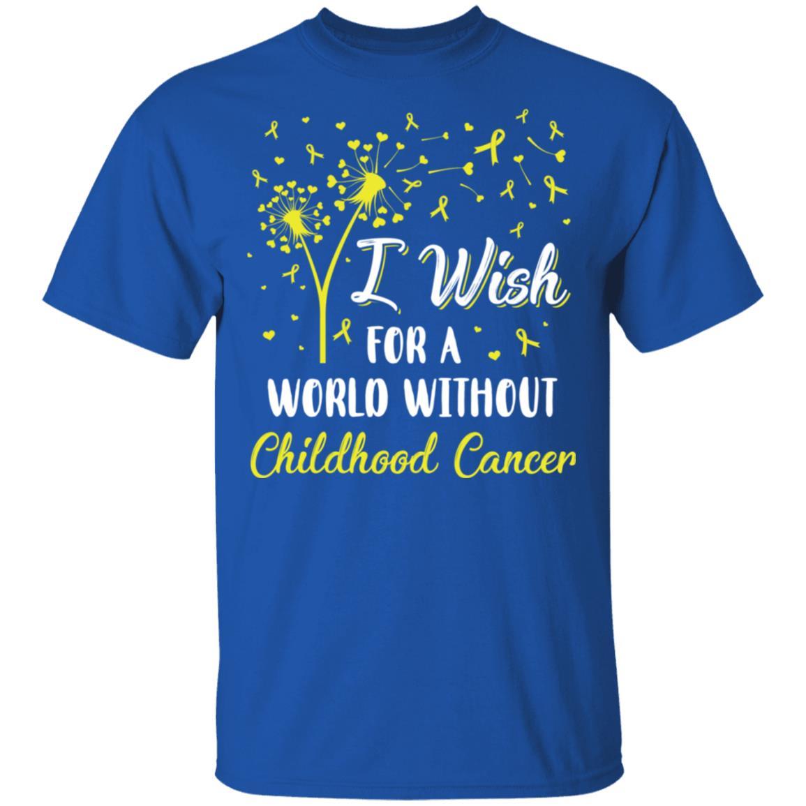 I Wish For A World Without Childhood Cancer Awareness-T-Shirt & Hoodie-Classic T-Shirt-Royal