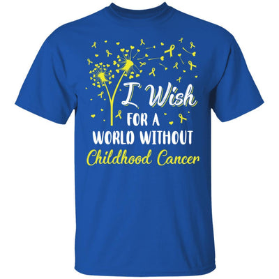 I Wish For A World Without Childhood Cancer Awareness-T-Shirt & Hoodie-Classic T-Shirt-Royal