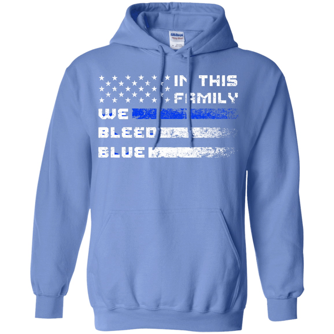 We Bleed Blue-T-Shirt & Hoodie-Pullover Hoodie-Carolina Blue