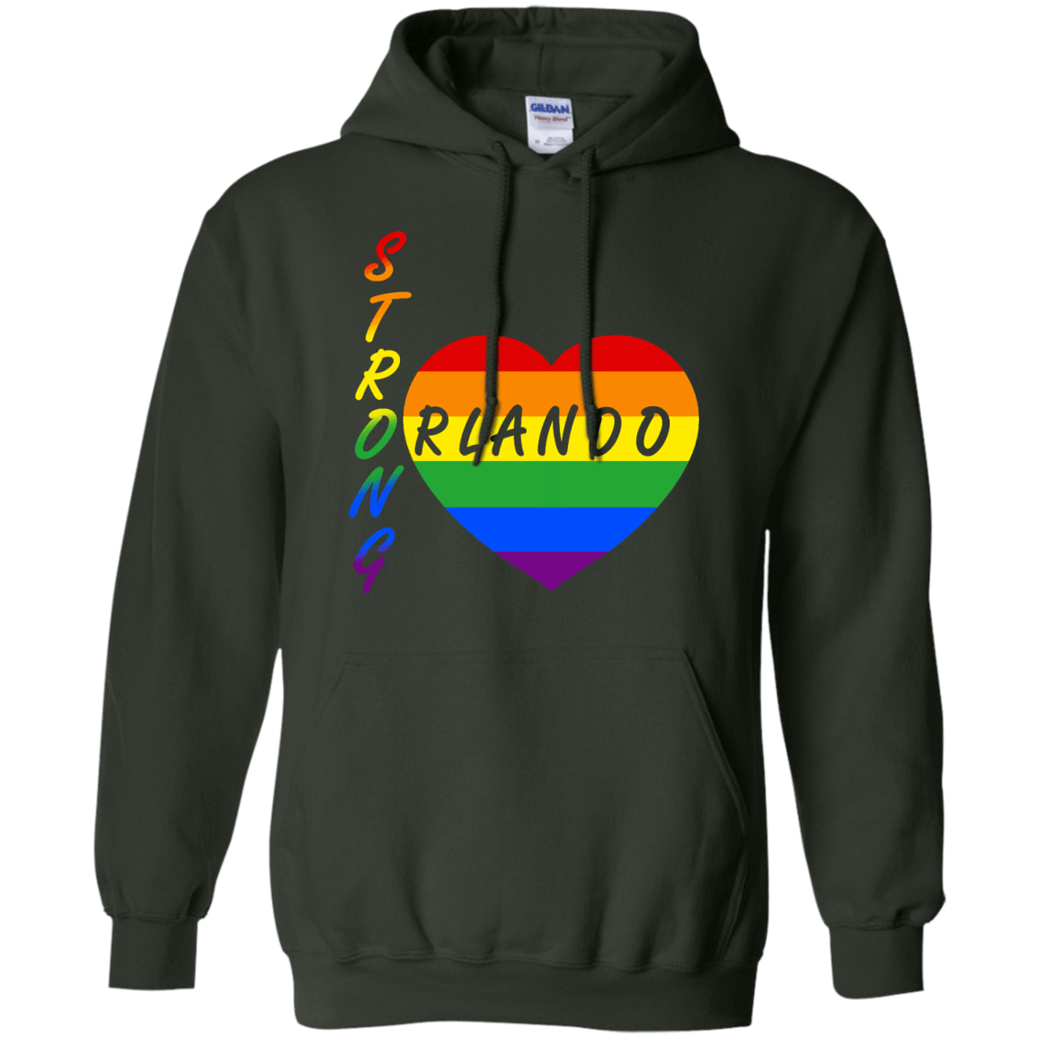 Strong Orlando-T-Shirt & Hoodie-Pullover Hoodie-Forest Green