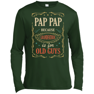 Pap Pap Because Grandfather Is For Old Guys Fathers Day Gift Tall Style-T-Shirt & Hoodie-Long Sleeve T-Shirt-Forest Green