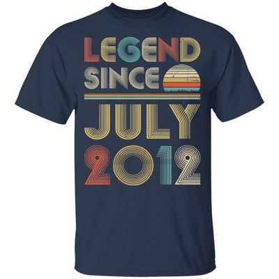 Legend Since July 2012 Vintage 9th Birthday Gifts Youth-Youth Shirt-Youth T-Shirt-Navy