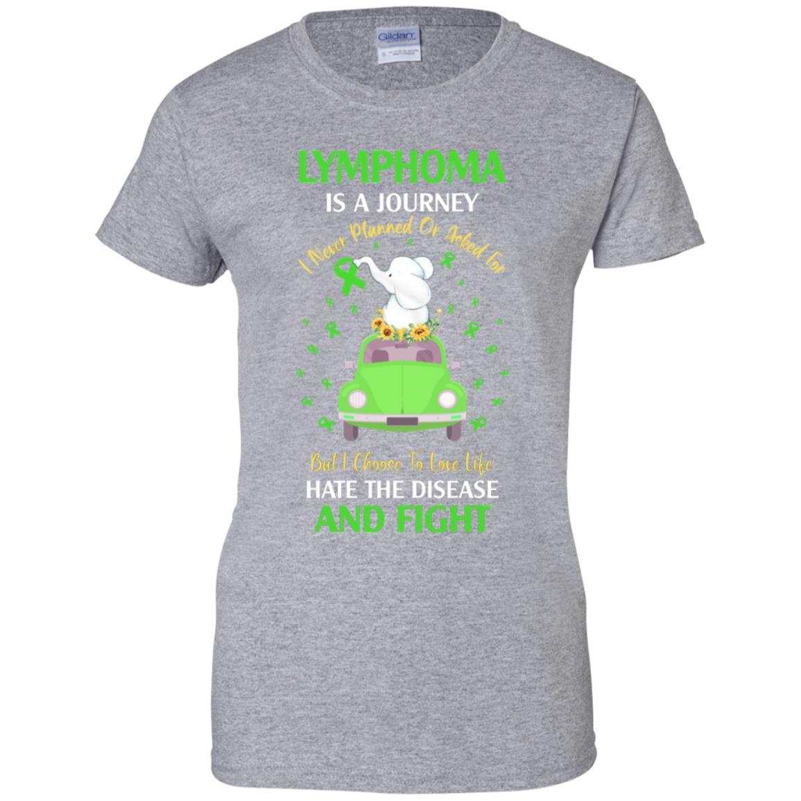 Lymphoma Awareness Is A Journey-T-Shirt & Hoodie-Women's T-Shirt-Sport Grey