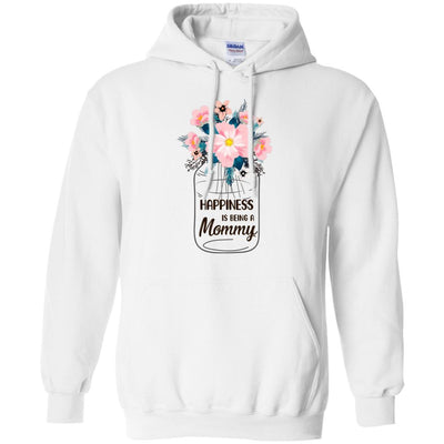 Happiness Is Being Mommy Life Flower Mommy Gifts-T-Shirt & Hoodie-Pullover Hoodie-White
