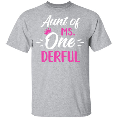 Aunt Of Ms Onederful 1st Birthday Party Costumes Gifts-T-Shirt & Hoodie-Classic T-Shirt-Sport Grey
