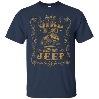 Just A Girl In Love With Her Jeep-T-Shirt & Hoodie-Classic T-Shirt-Navy