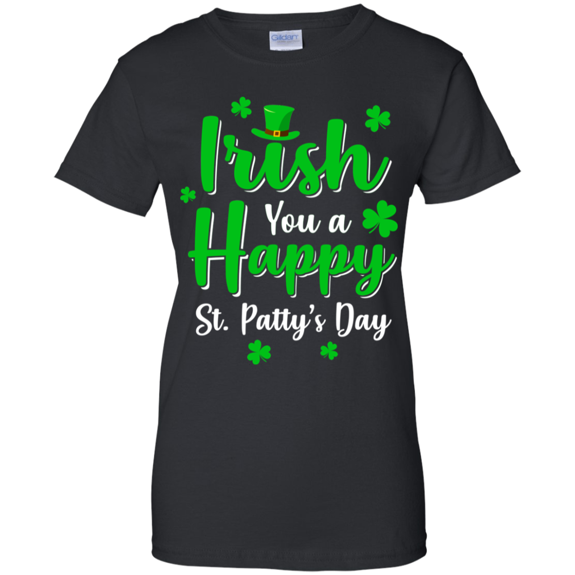 Irish You A Happy St. Patty's Day Saint Patricks Pun-T-Shirt & Hoodie-Women's T-Shirt-Black