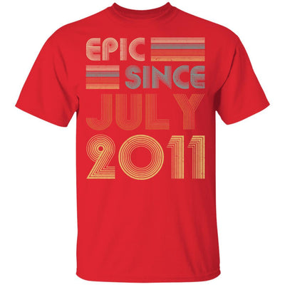 Epic Since July 2011 Vintage 10th Birthday Gifts Youth-Youth Shirt-Youth T-Shirt-Red