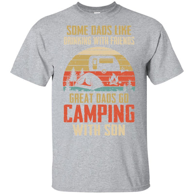 Dads Like Drinking Great Dads Go Camping With Son-T-Shirt & Hoodie-Classic T-Shirt-Sport Grey