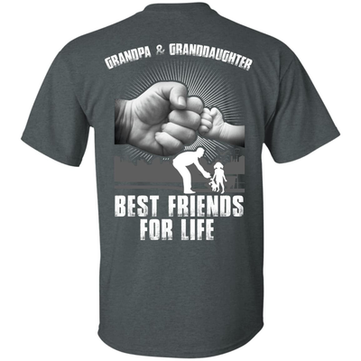 Grandpa And Granddaughter Best Friends For Life-T-Shirt & Hoodie-Classic T-Shirt-Dark Heather