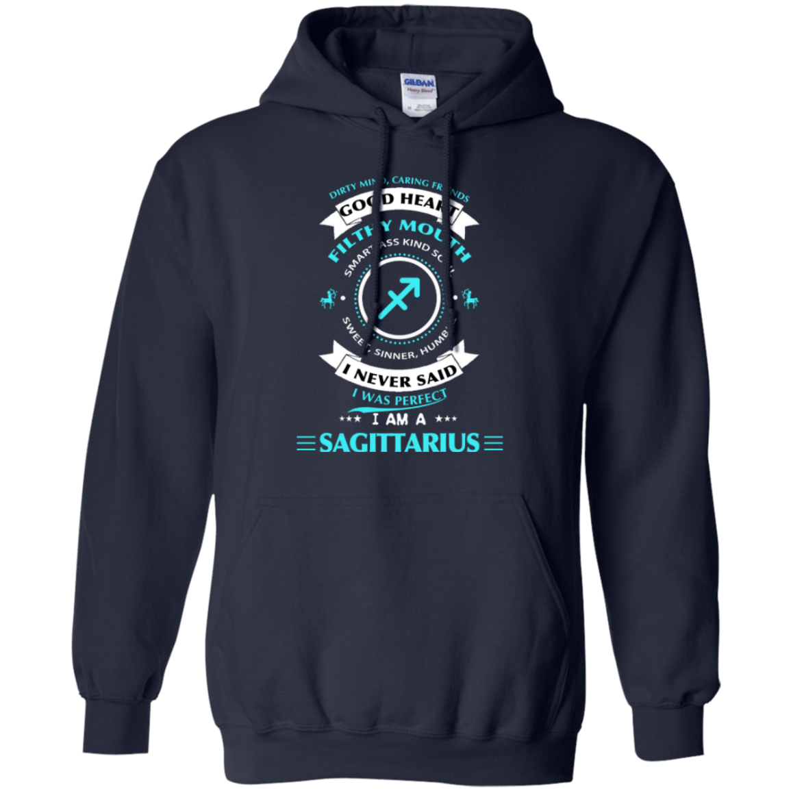 I'm A Sagittarius-T-Shirt & Hoodie-Pullover Hoodie-Navy