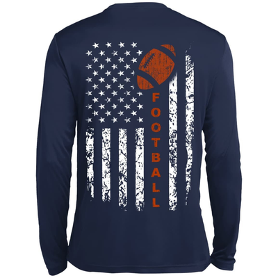American Football Flag-T-Shirt & Hoodie-Long Sleeve T-Shirt-Navy