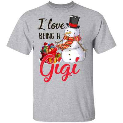 I Love Being A Gigi Snowman Gift For Christmas Day-T-Shirt & Sweatshirt-Classic T-Shirt-Sport Grey