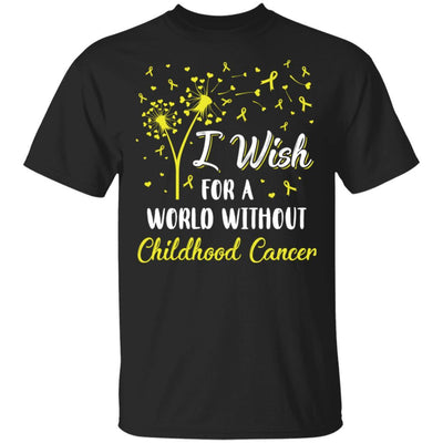 I Wish For A World Without Childhood Cancer Awareness-T-Shirt & Hoodie-Classic T-Shirt-Black