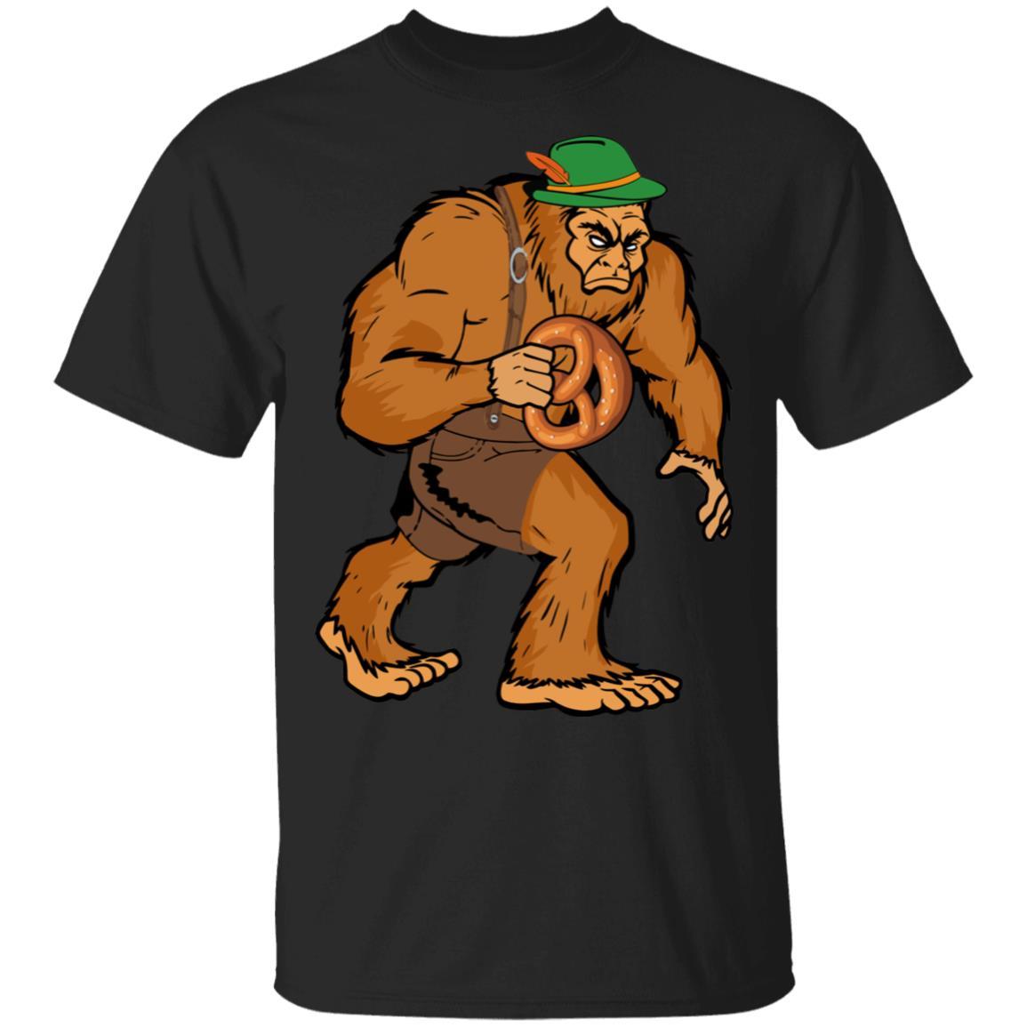 German Bigfoot Pretzel Funny Oktoberfest 2019-T-Shirt & Hoodie-Classic T-Shirt-Black