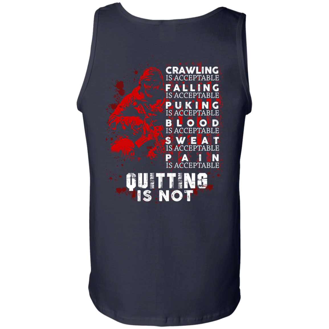 SPARTAN WARRIOR-T-Shirt & Hoodie-Unisex Tank-Navy