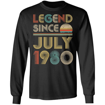 Legend Since July 1980 Vintage 41th Birthday Gifts-T-Shirt & Hoodie-Long Sleeve T-Shirt-Black