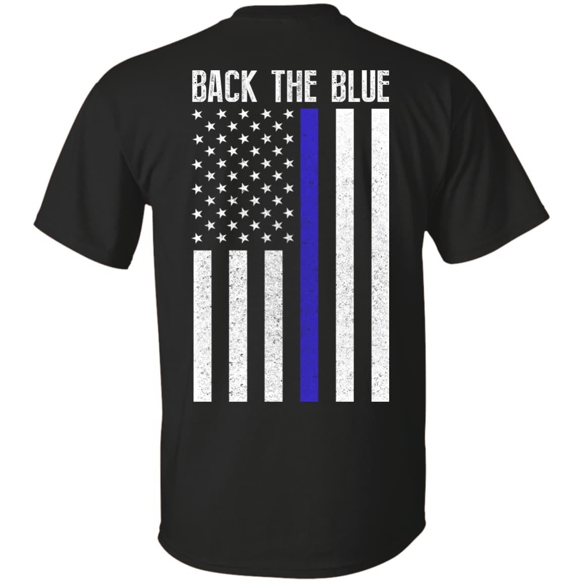 BACK THE BLUE Thin Blue Line Flag-T-Shirt & Hoodie-Classic T-Shirt-Black