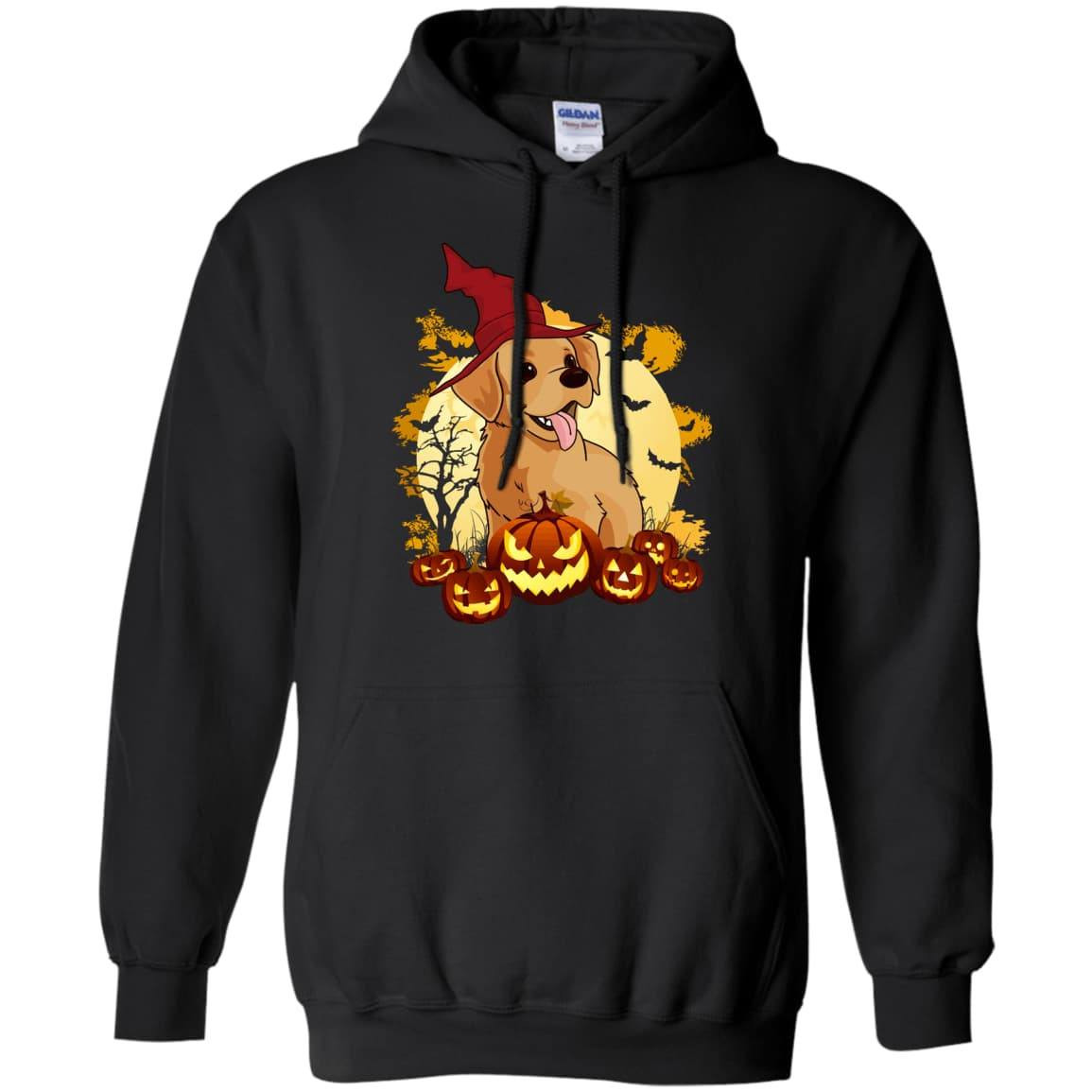 Happy Halloween Labrador Lover-T-Shirt & Hoodie-Pullover Hoodie-Black