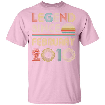 Legend Since February 2010 Vintage 11th Birthday Gifts Youth-Youth Shirt-Youth T-Shirt-Light Pink