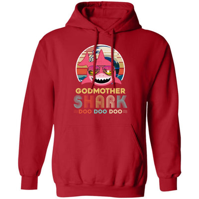Retro Vintage Godmother Shark Doo Doo Doo-T-Shirt & Hoodie-Pullover Hoodie-Red