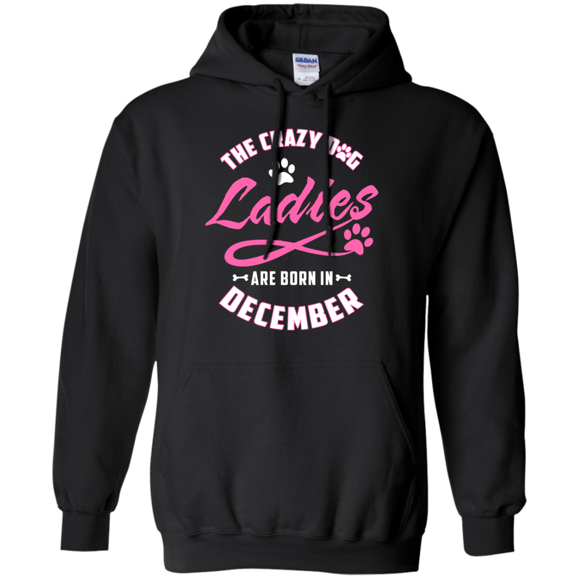 The Crazy Dog Ladies Are Born In December-T-Shirt & Hoodie-Pullover Hoodie-Black