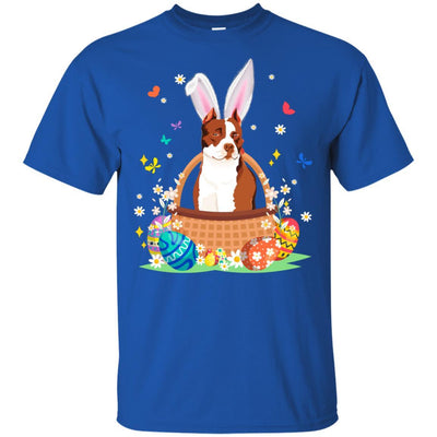 Pit bull Bunny Hat Rabbit Easter Eggs-T-Shirt & Hoodie-Classic T-Shirt-Royal