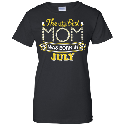 The Best Mom Was Born In July-T-Shirt & Hoodie-Women's T-Shirt-Black