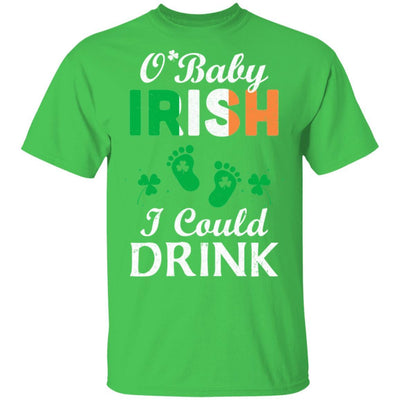 Irish I Could Drink Pregnancy Announcement St Patricks-T-Shirt & Hoodie-Classic T-Shirt-Irish Green