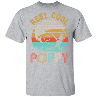 Vintage Reel Cool Poppy Fish Fishing Father's Day Gift-T-Shirt & Hoodie-Classic T-Shirt-Sport Grey