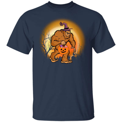 Funny Bigfoot Halloween For Kids Boys Girls-T-Shirt & Hoodie-Classic T-Shirt-Navy