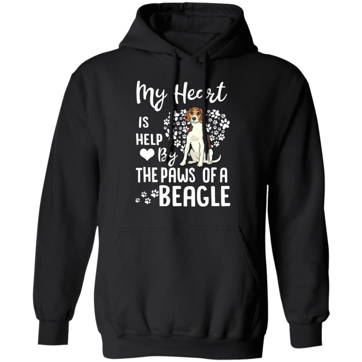 My Heart Is Held By The Paws Of A Beagle Lover-T-Shirt & Hoodie-Pullover Hoodie-Black