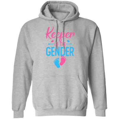 Keeper Of Gender Reveal Party Idea Baby Announcement-T-Shirt & Hoodie-Pullover Hoodie-Sport Grey